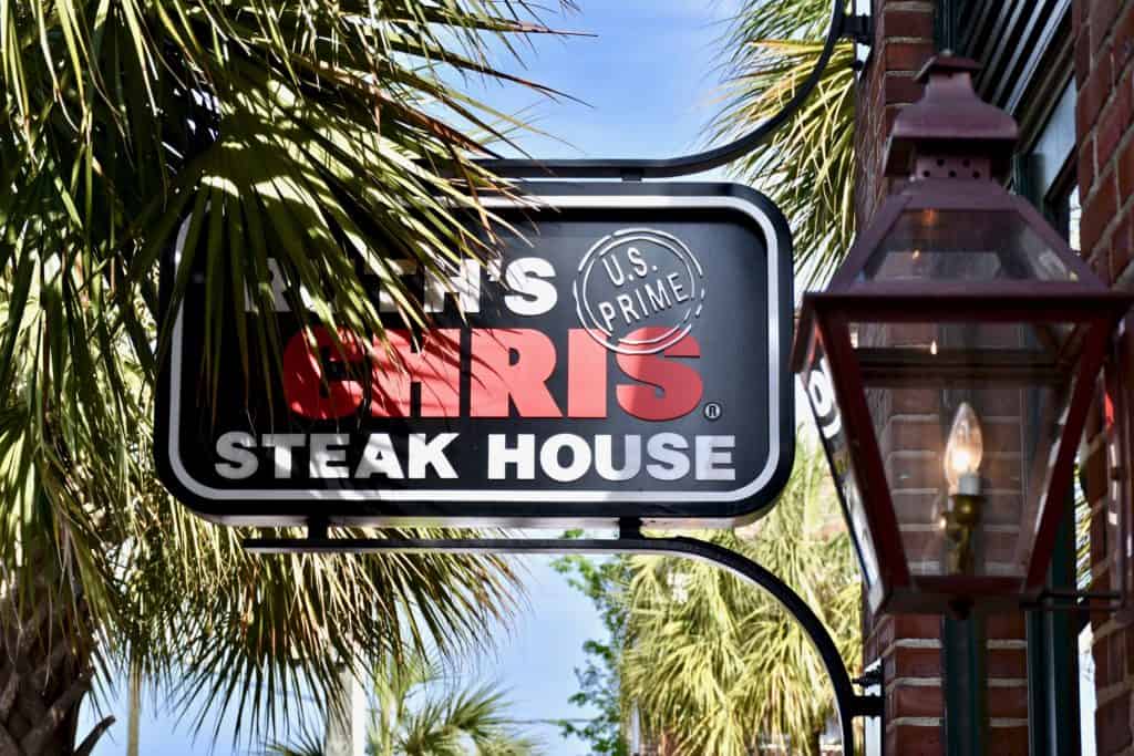 Ruth Chris steak house in Charleston South Carolina