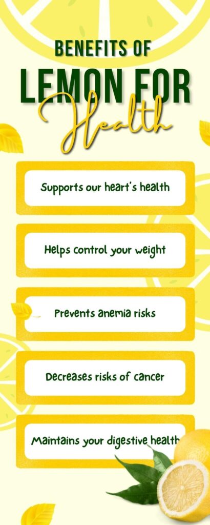 benefits of lemons infographic