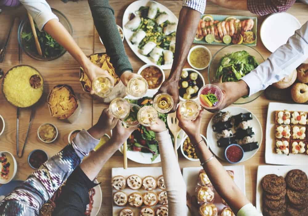 people enjoying food