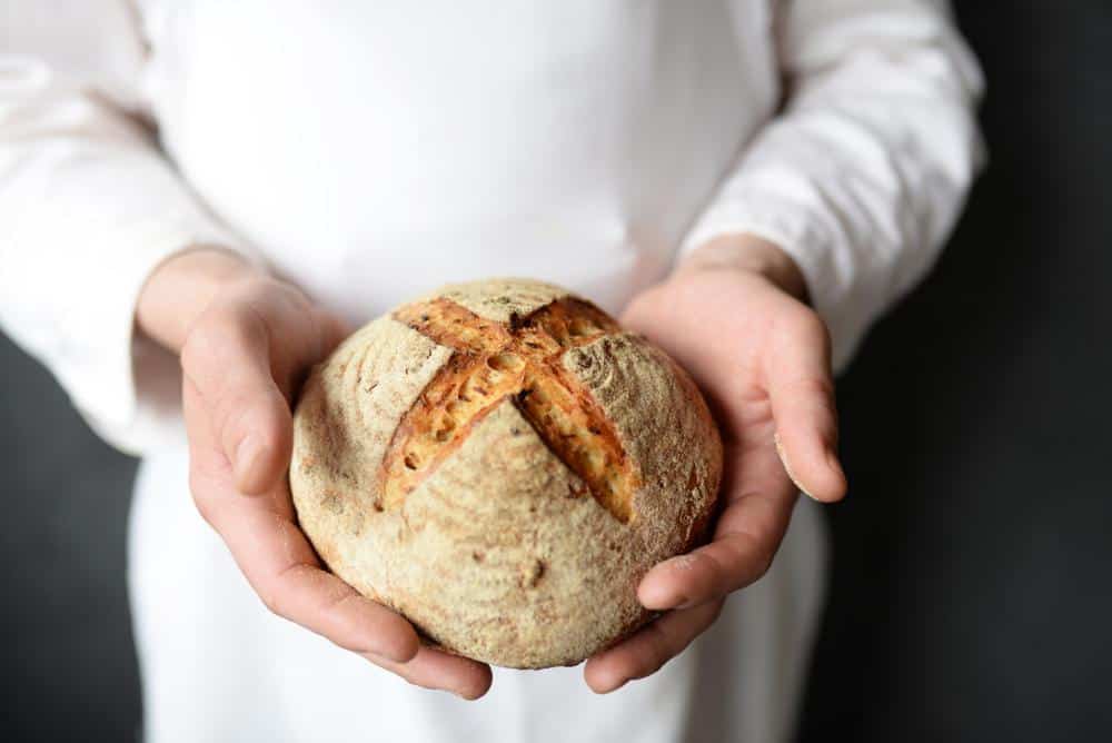 Warm, fluffy bakery bread