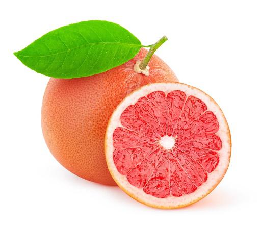Pink grapefruit with red flesh
