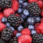 Different types of berries in a bowl