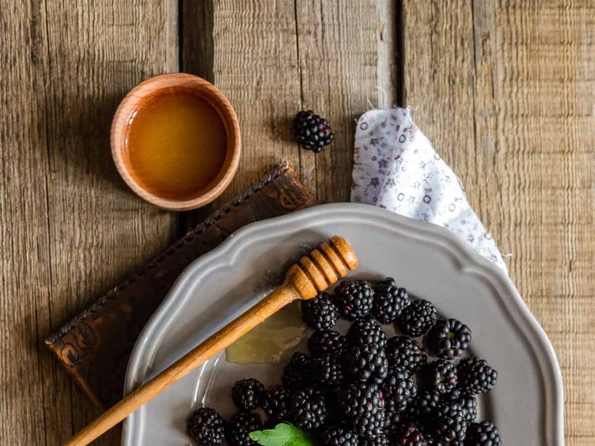 bowl of blackberries