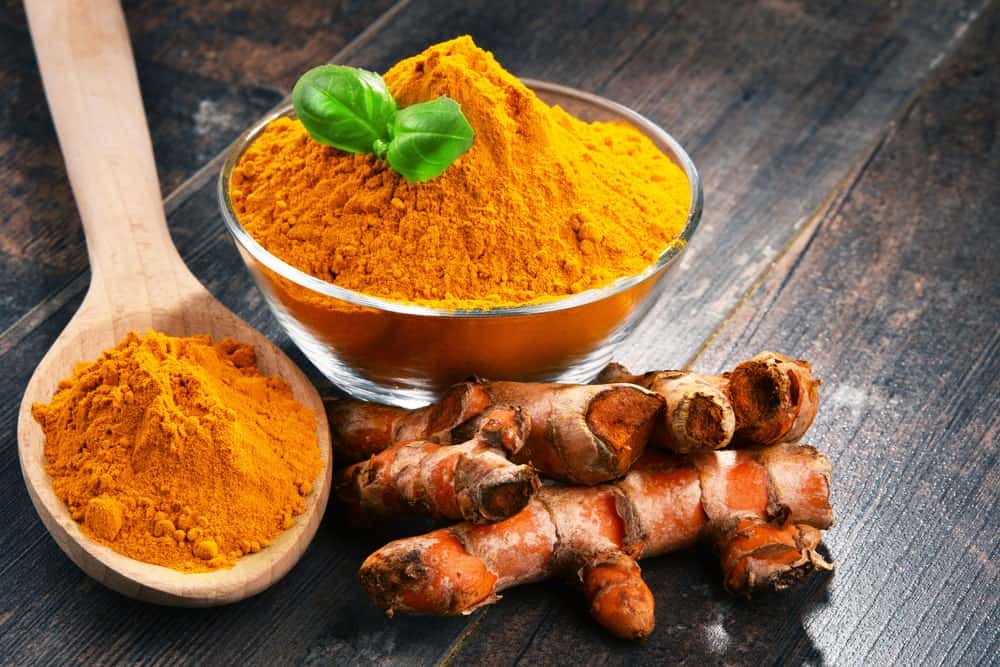 Turmeric powder and tumeric veggie 