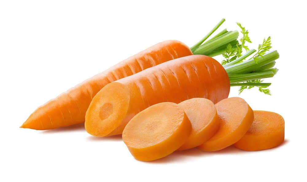fresh carrots Carrots on a white background