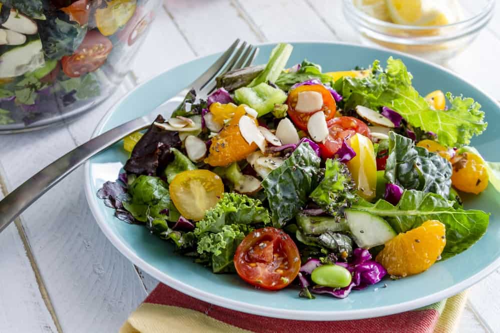 Organic Salad Sitting on a Restaurant Table