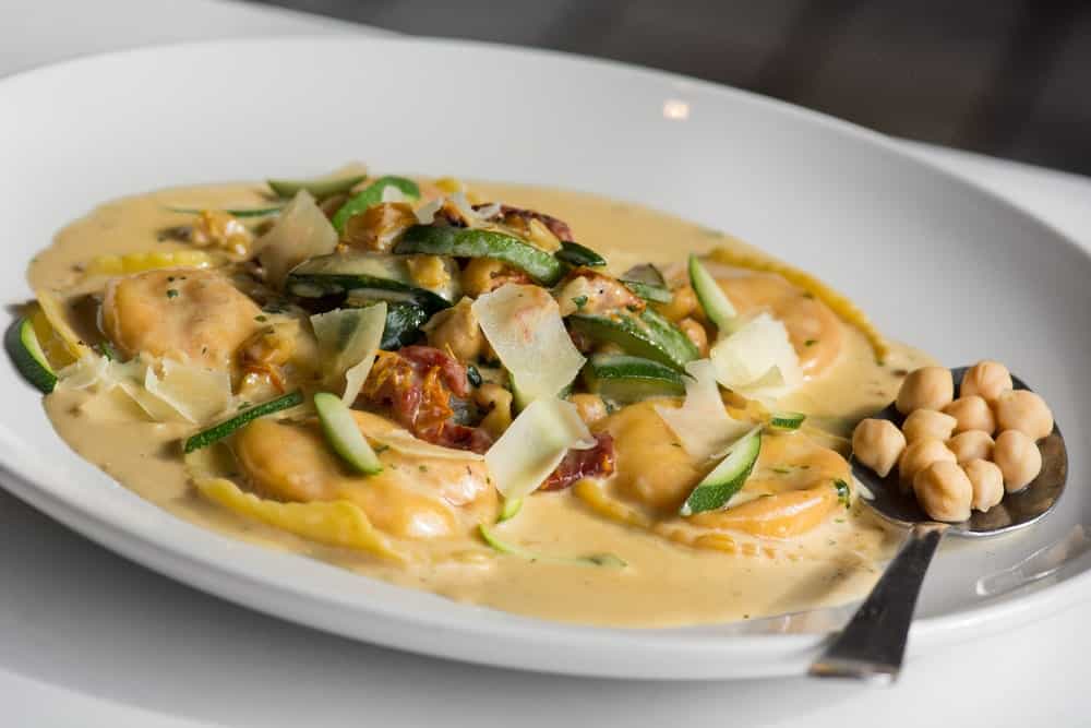 Tasty lobster ravioli 