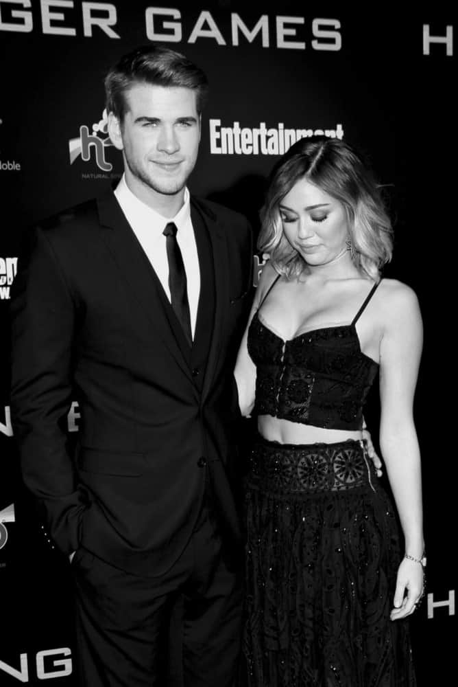 Celebrity couple Miley Cyrus and Liam Hemsworth