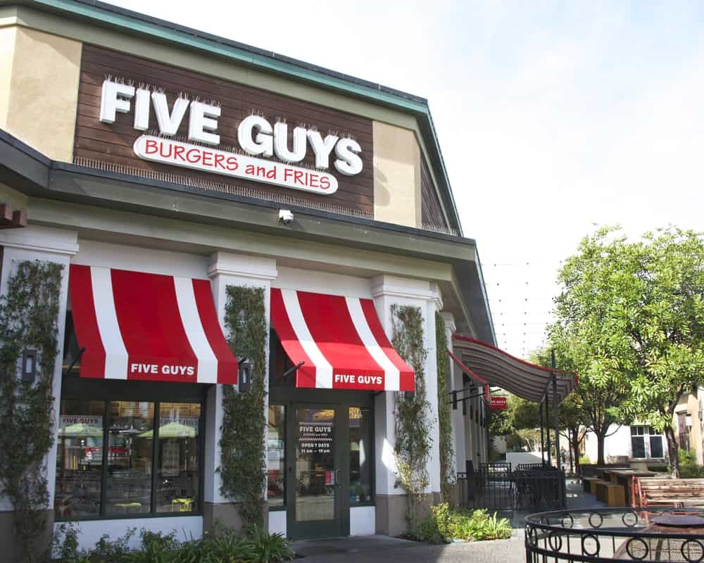 Five Guys sit down restaurant