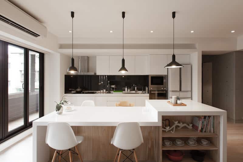 kitchen with light fixtures