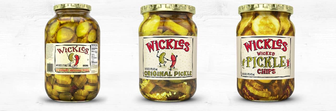 A screenshot of the Wickles Pickles products.