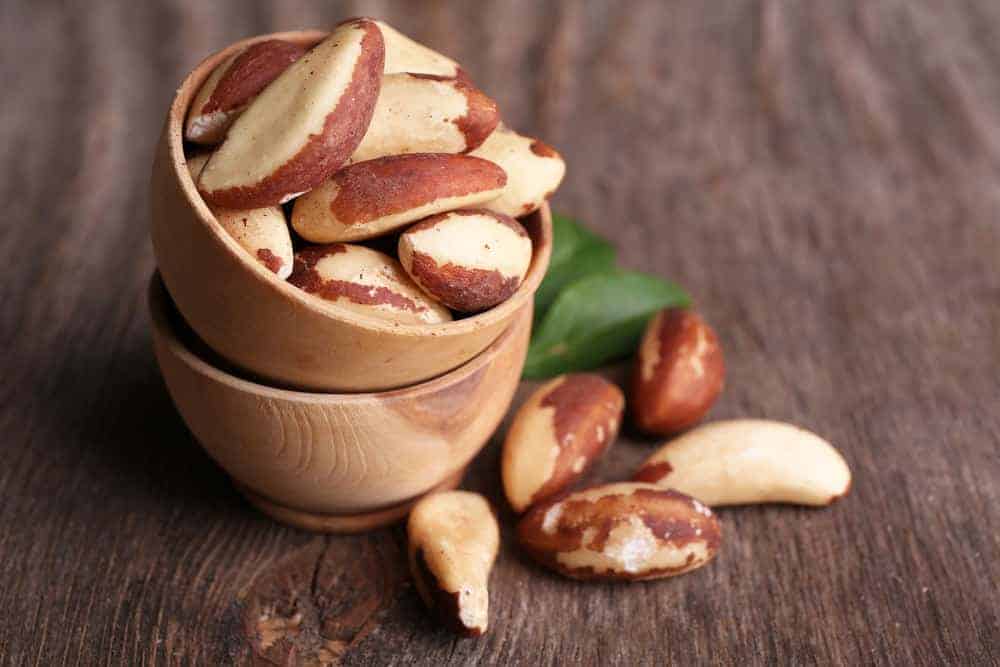 A bowl of Brazil nuts.