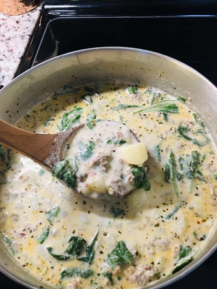 How to make Creamy Spinach and Italian Sausage Soup