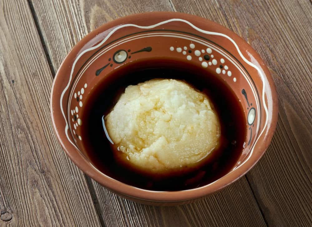 A bowl of asida porridge.