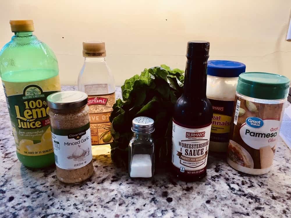 The complete set of ingredients for the recipe.