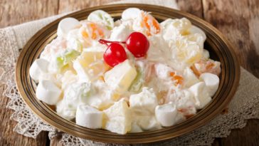 A plate of fresh fruit salad.
