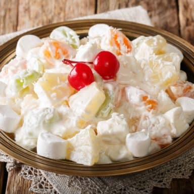 A plate of fresh fruit salad.