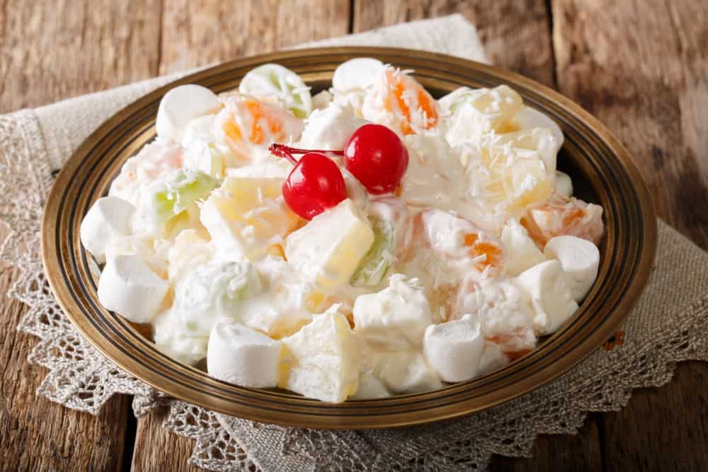 A plate of fresh fruit salad.