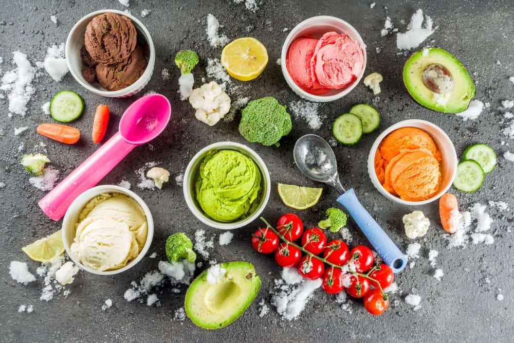 Various dairy free vegan frozen treats.