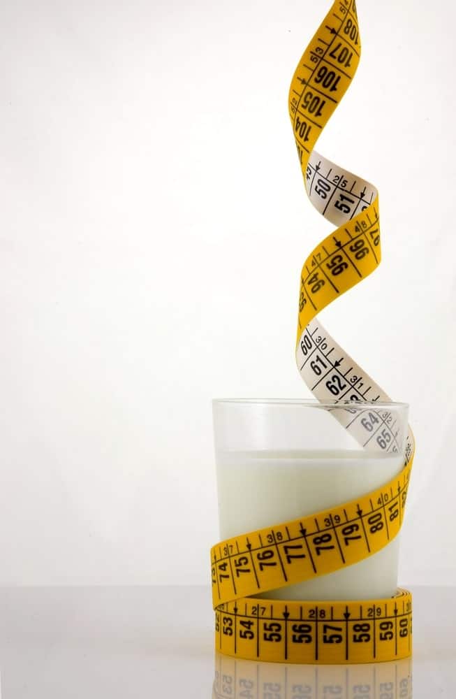 A glass of low-fat milk.