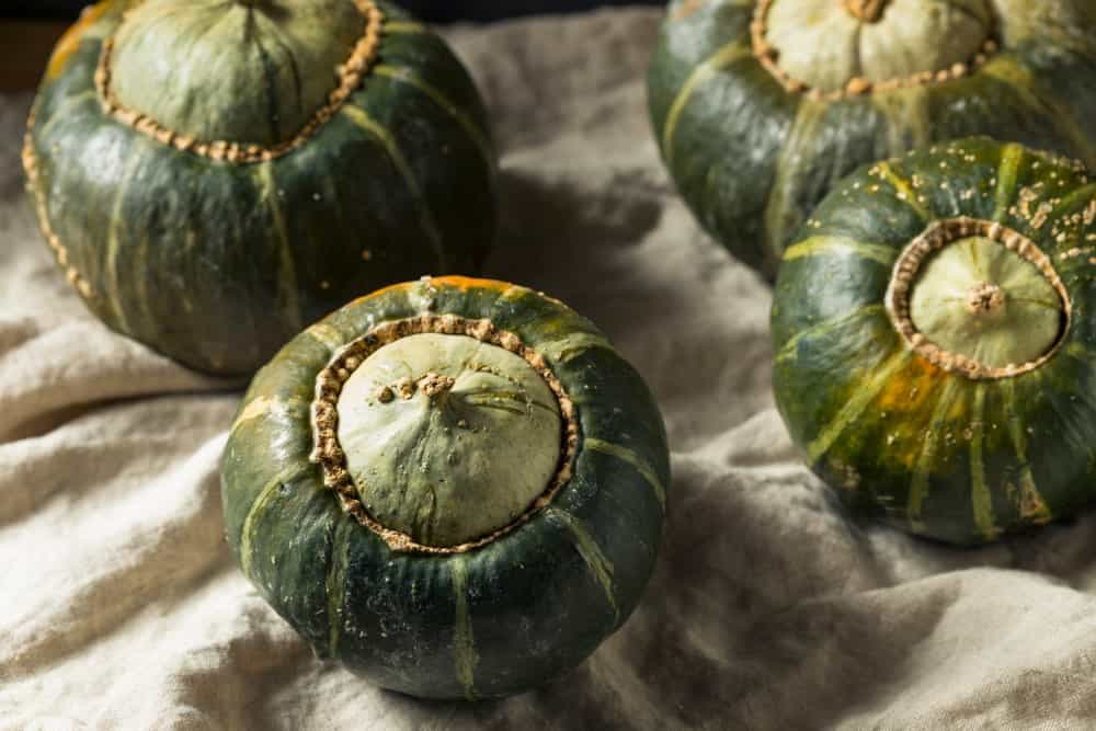 Pieces of buttercup squash.