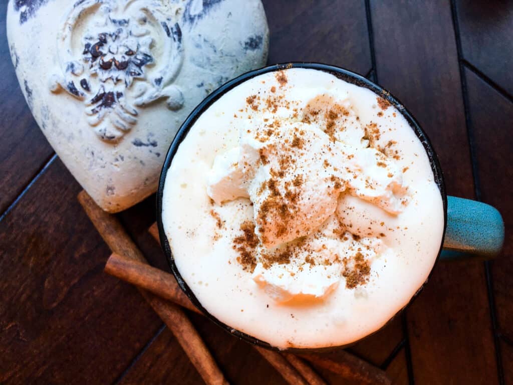 Pumpkin Spice Irish Coffee with frothed half and half