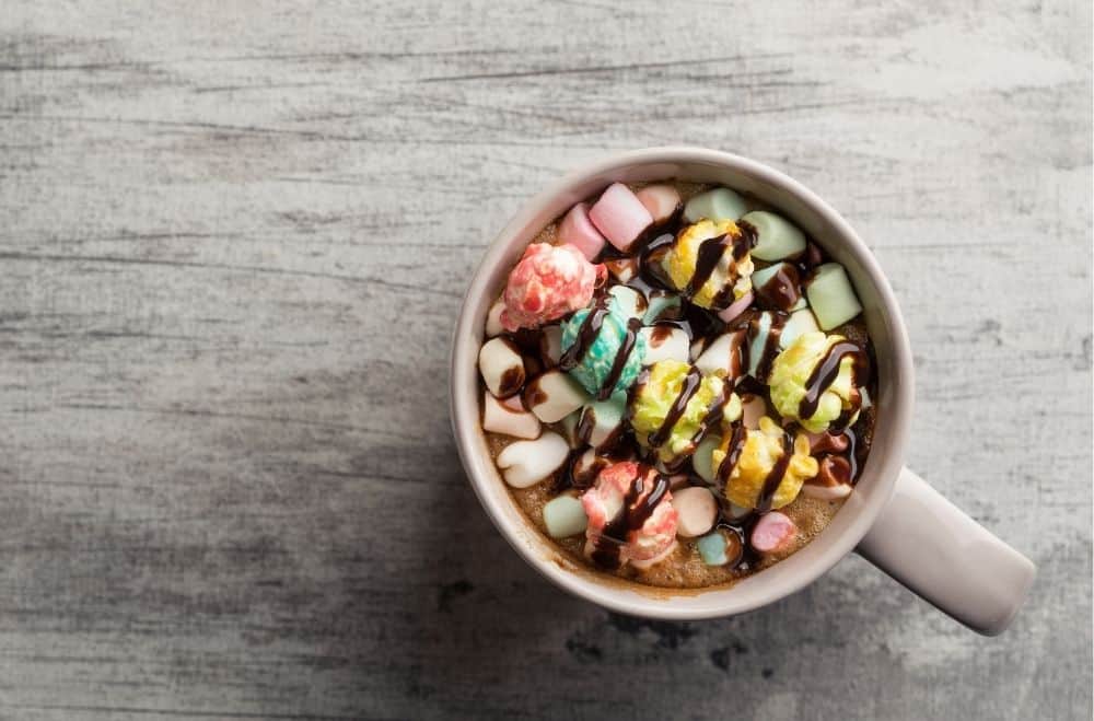 homemade trail mix in a mug