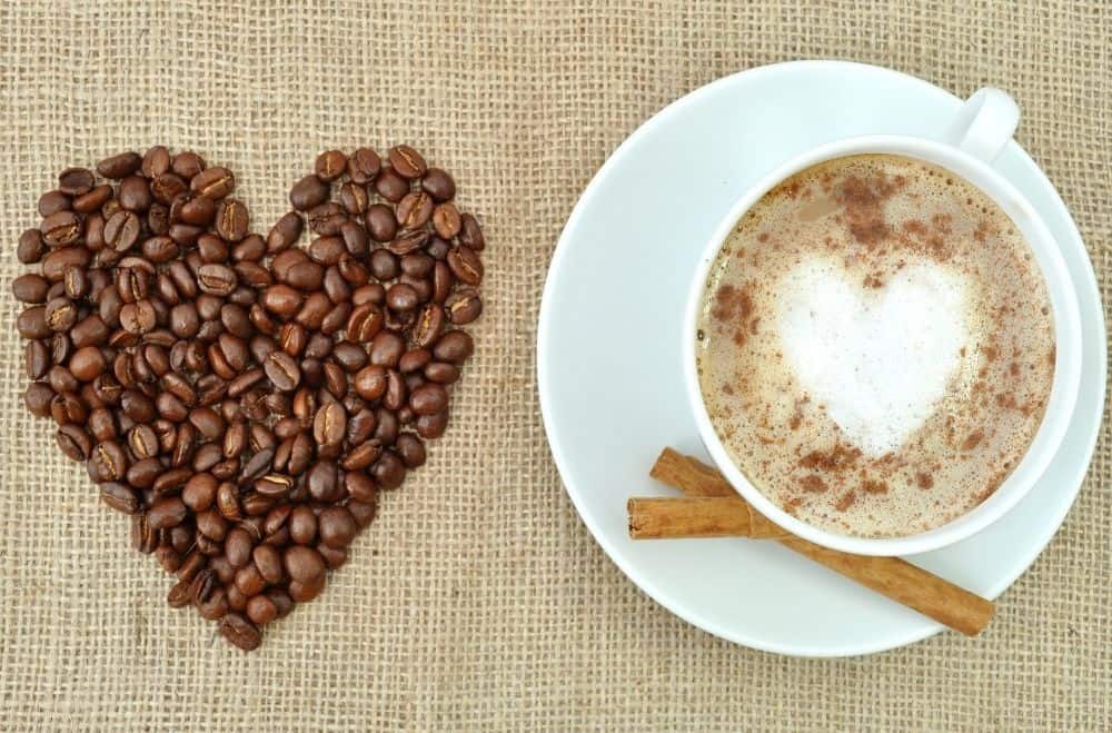 cup of coffee with half and half froth