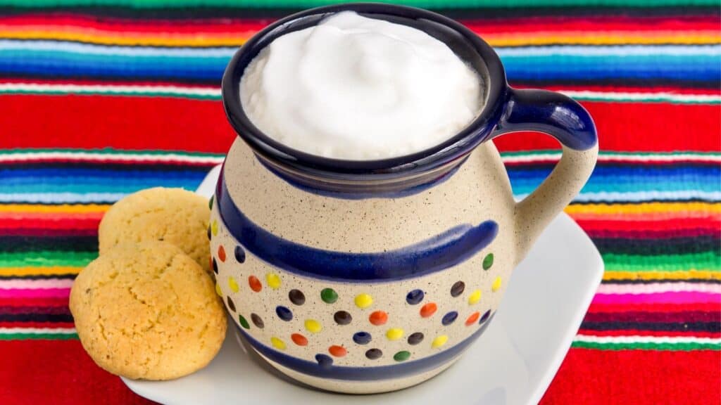 hot coffee with frothed milk