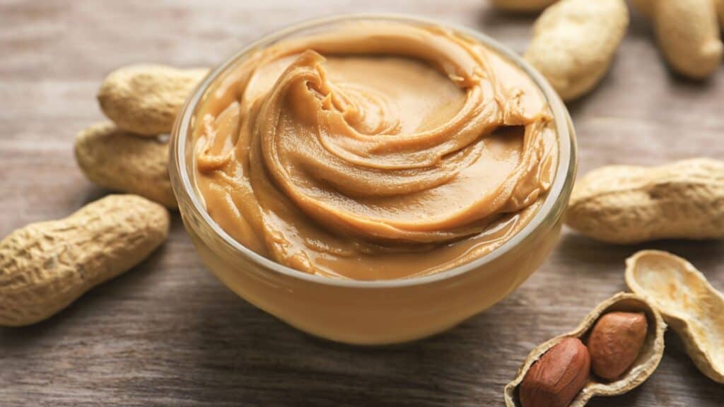 bowl of peanut butter