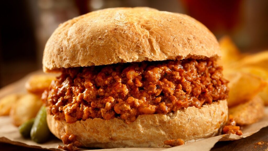 homemade Sloppy Joe sandwich