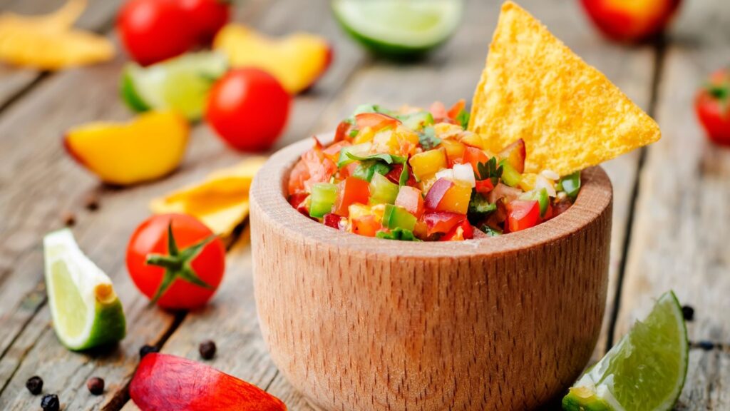 freshly made salsa and chips