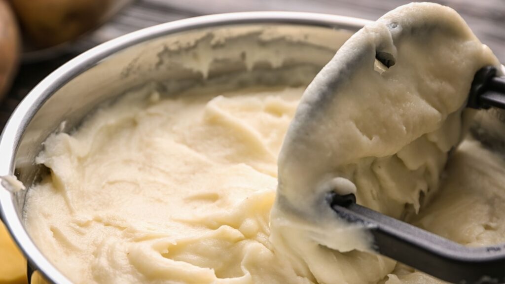 pan of homemade mashed potatoes