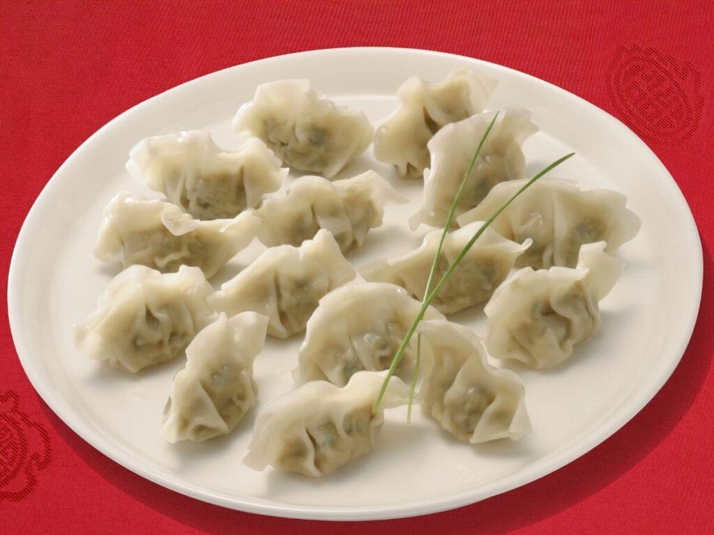 plate of dumplings made with flour and water