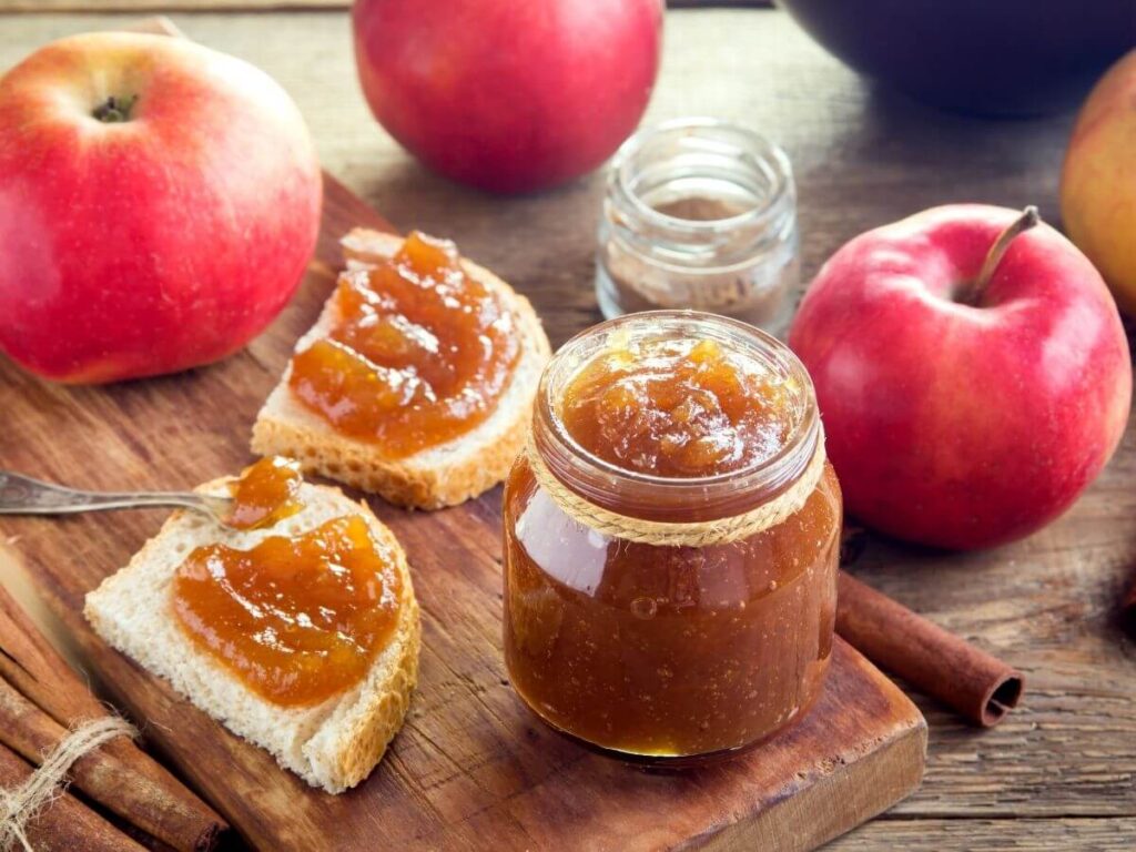 jar of fresh apple butter 