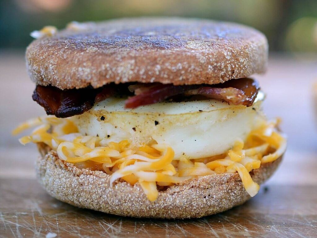 Homemade egg McMuffin like McDonald's