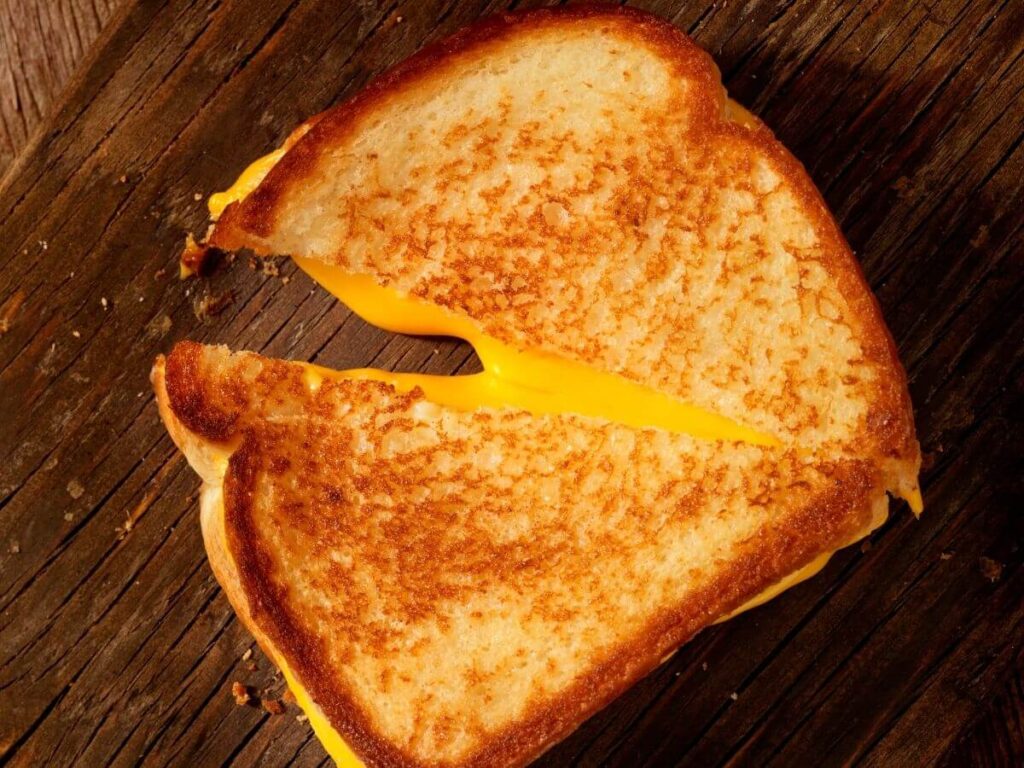 grilled cheese made in a microwave