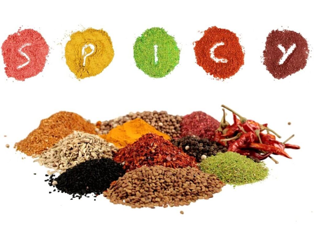 piles of different spices