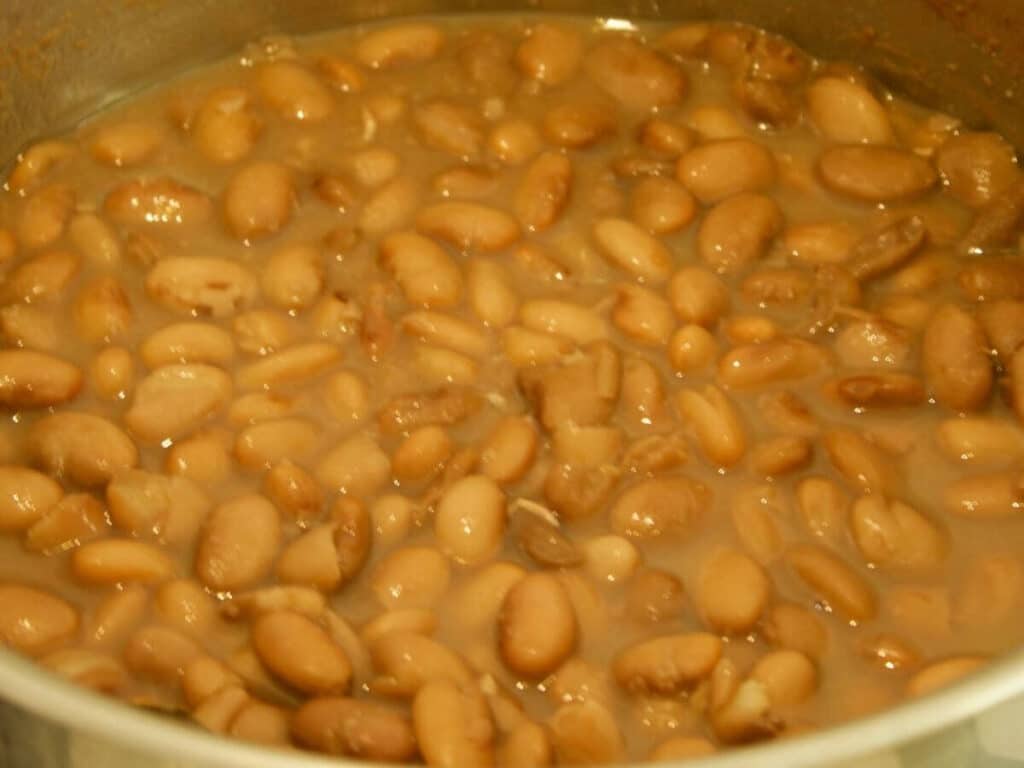pinto beans cooking in crock pot