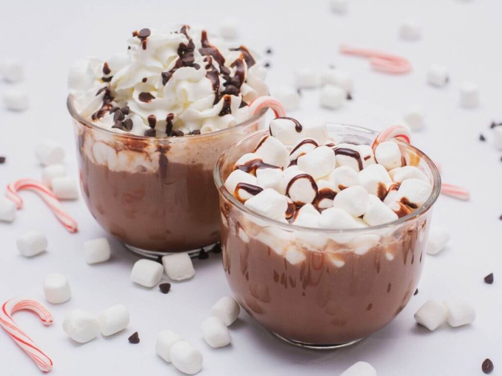 Hot chocolate bar at a Holiday Party