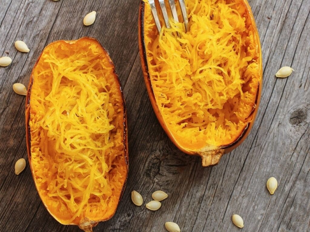 spaghetti squash cooked in the air fryer