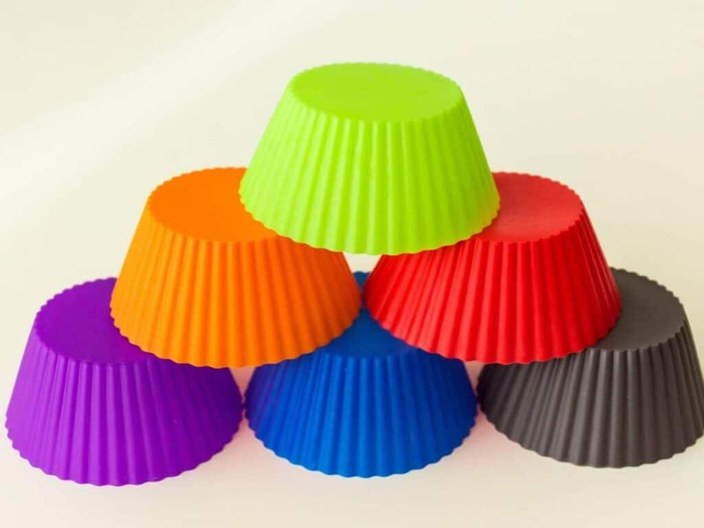 colorful silicon mold cupcake wrappers