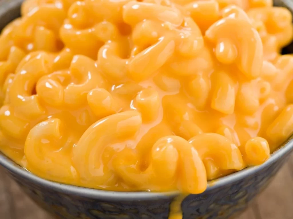 bowl of Mac and Cheese with homemade cheese sauce