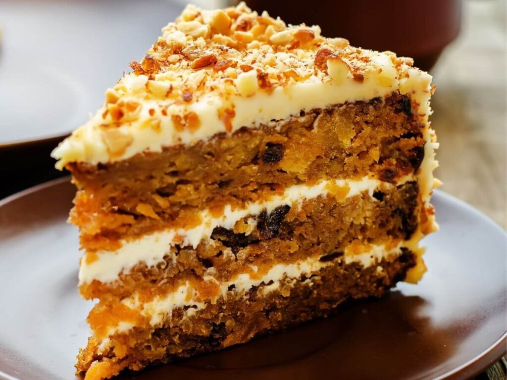 slice of carrot cake