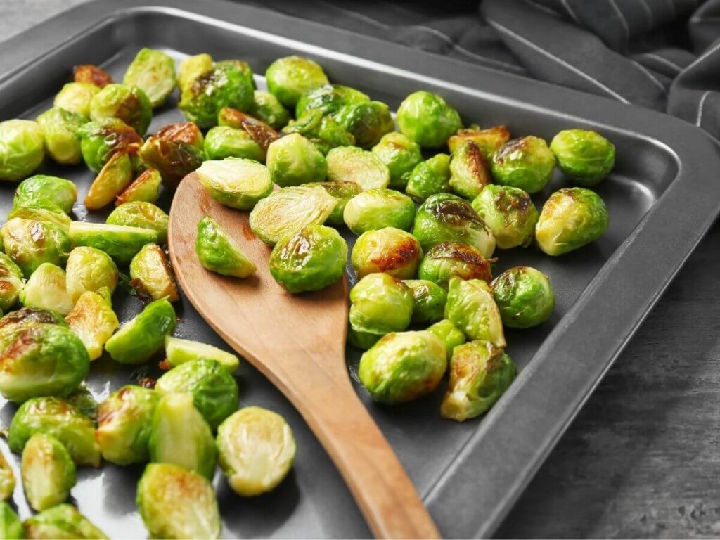 Roasted Brussel Sprouts cooked in the oven