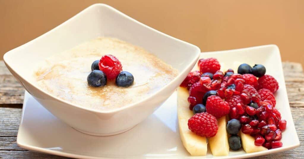 Bowl of Cream of Wheat with berries