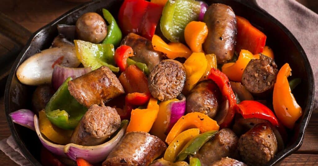 How To Make Italian Sausage with Peppers and Onions in The Oven