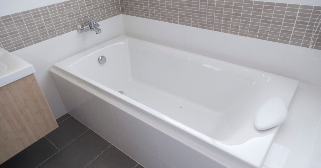 A white Bathtub after being cleaned