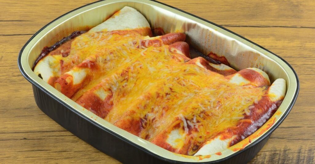 pan of cooked Enchiladas