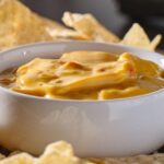 Queso made with Velveeta cheese